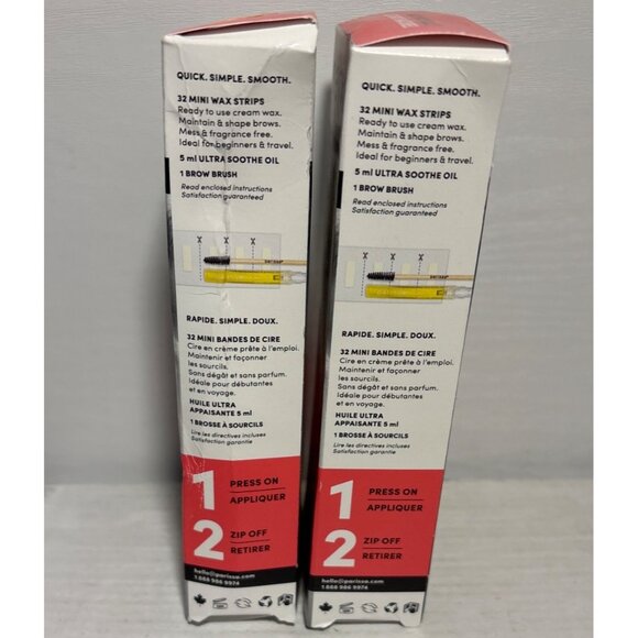 Set of 2 Parissa Brow Wax Strips 32 Cnt Natural Hair Removal Kit All Hair Types - Picture 5 of 8